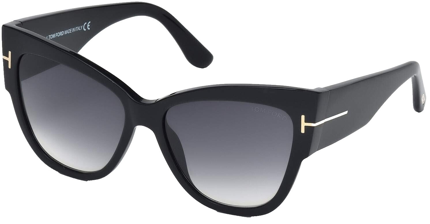 NEW TOM FORD ANOUSHKA TF371 20B BLACK/BROWN WOMEN CAT EYE SUNGLASSES FT0371 Tom factory ford anoushka sunglasses black - Official Online  main image 4