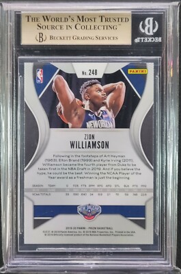 2019-20 Panini Prizm #248 ZION WILLIAMSON Rookie RC BGS 9.5 GEM