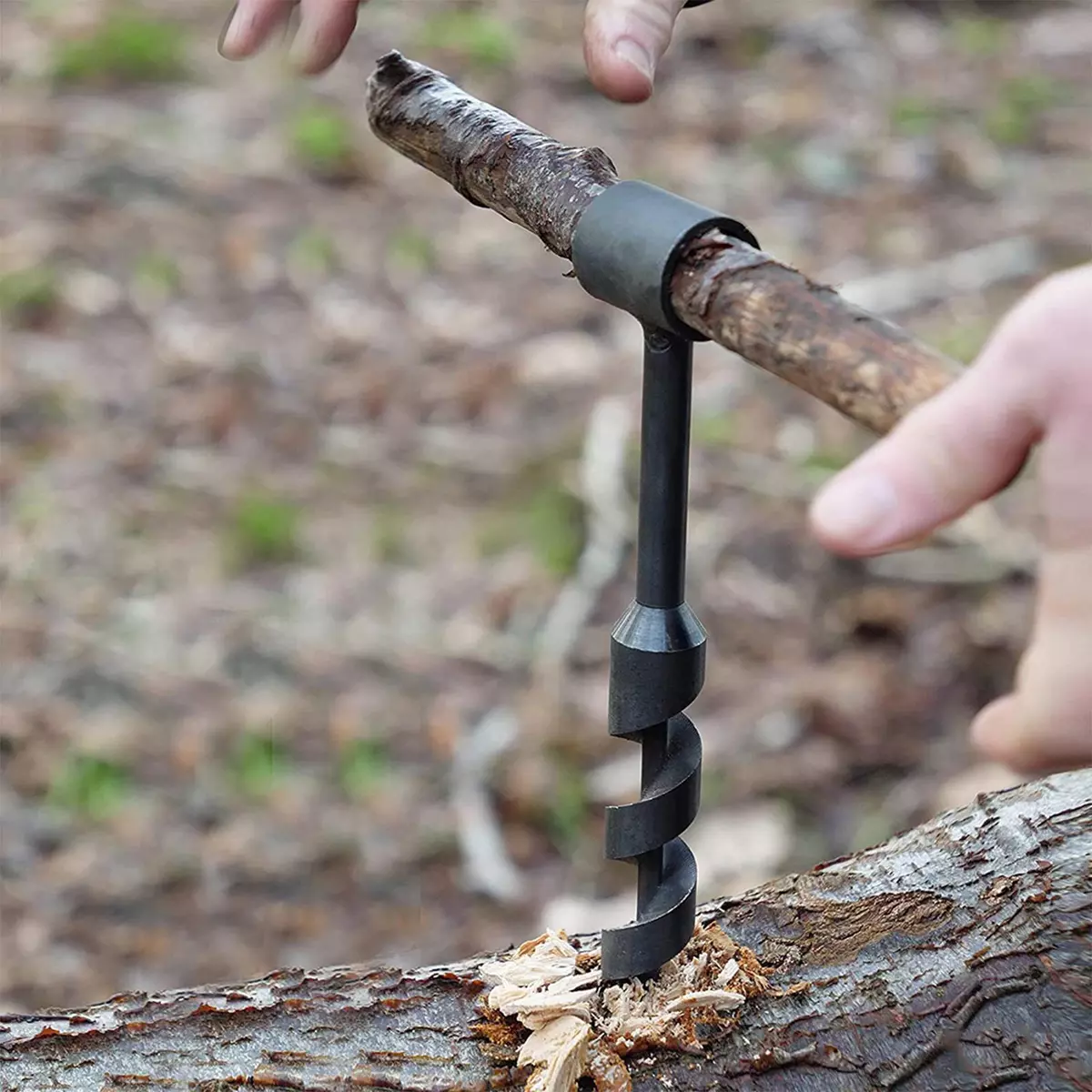 Survival Auger Hand Drill Bit Multipurpose Camping Tools Hole Tool Hole Auger