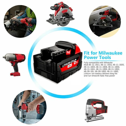 5.0Ah Battery For Milwaukee M18 M18B5 Li-ion XC Extended Capacity 48-11-1852 UK - Picture 4 of 9