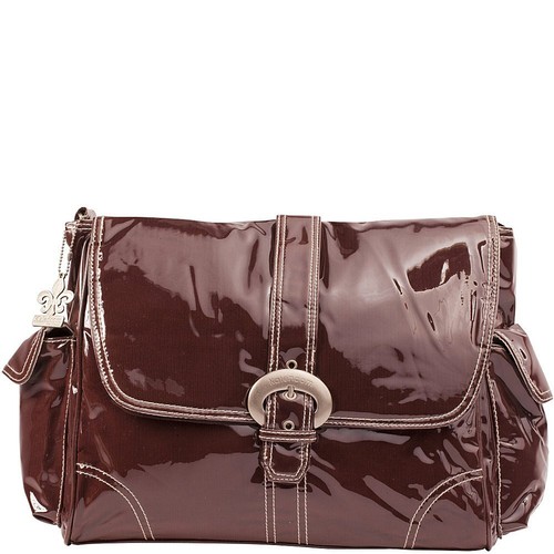 Kalencom Diaper Bag Chocolate, Bottle Bag, Change Pad, Zipper Bag 16x6x12"H - 第 1/5 張圖片