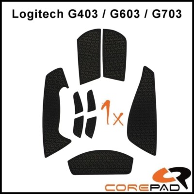 Corepad Soft Grips black Logitech G403 G603 G703 Mouse Grip Tapes Stickers