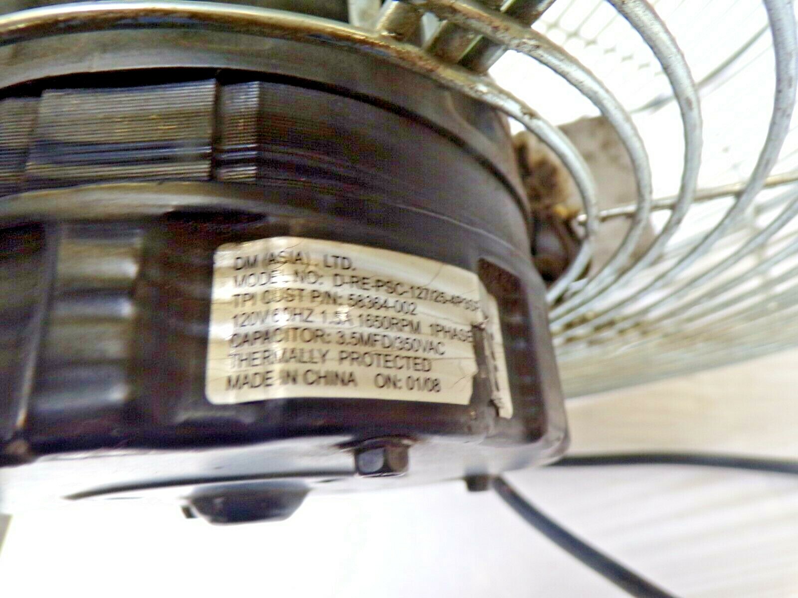 TPI INDUSTRIAL WORKSTATION FAN LDF18TE, 18" BLADE,1/8 HP, 120V, WALL