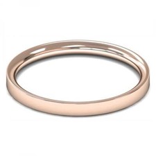 9ct Rose Gold 2mm Classic Comfort Flat Court Wedding Ring