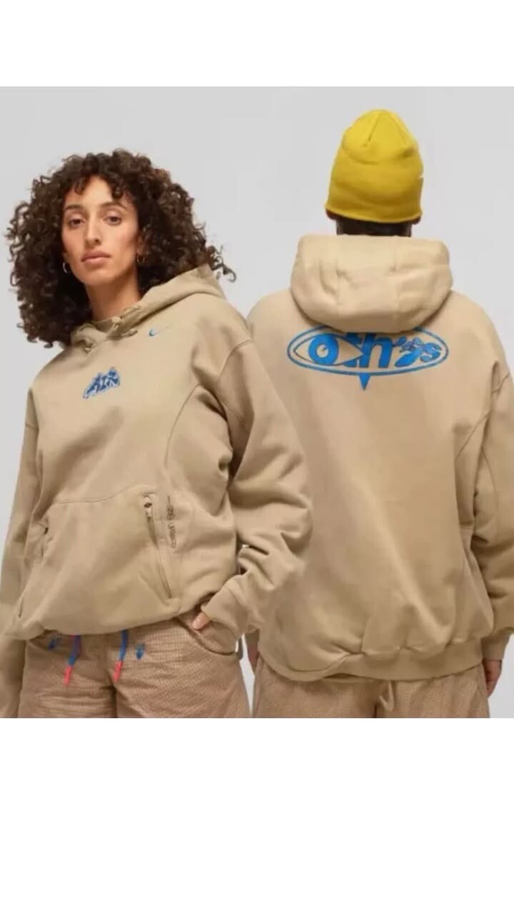 OFF WHITE X NIKE Nike x Off White 006 Felpa con Cappuccio Uomo in Pile (DN1759 247) Cachi Taglia L Virgilio Rara