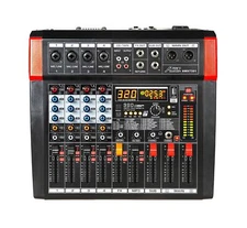 Audio2000'S AMX7381 Four-Channel Powered Audio Mixer with 320 DSP Sound Effec...