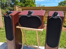 B&w Cdm 7nt Floor Speakers Red Cherry Working Original Box Left And Right Only