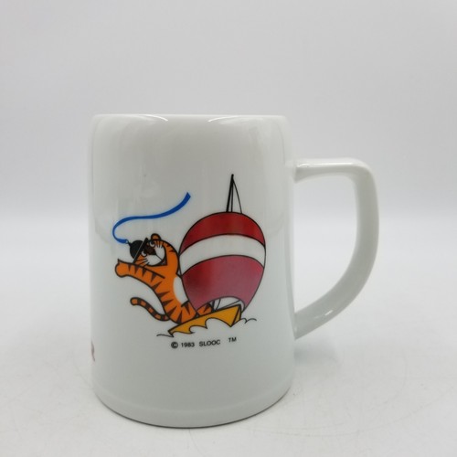 Vintage 1983 Seoul Korea Olympia Sponsor OB Bierkrug Stein Cup Hodori Katze Maskottchen - Bild 2 von 8