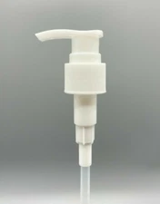 White Lotion Pump Ribbed 24-410, 7.5" dip tube (100 PIECES)