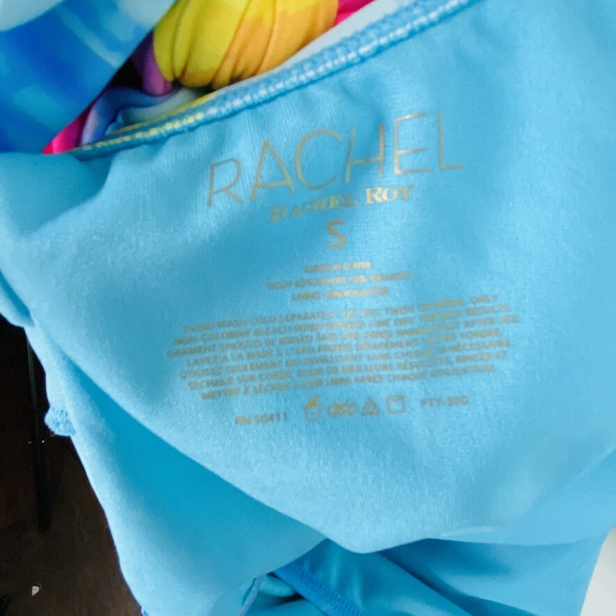 Traje de baño de una pieza Rachel Roy $107 envolvente frontal corbata talla S Foto 3 de 4