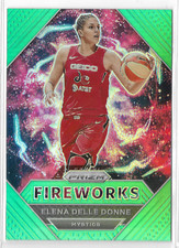 2021 Prizm WNBA Fireworks Green #20 Elena Delle Donne Washington Mystics