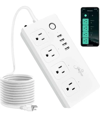 Smart Power Strip WiFi Surge Protector Extension Cord Voice Control...