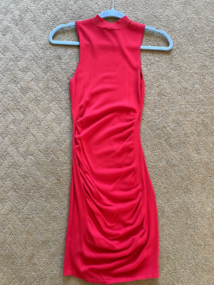 red turtleneck dress sleeveless Wine Turtleneck Ribbed Knit Sleeveless Maxi Dress