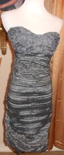 GRAY STRAPLESS DRESS SIZE M BY ROMEO & JULIET--USED