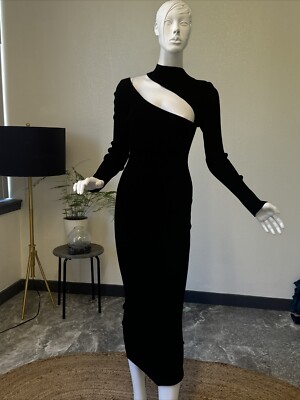 FashionNova Jaylin Black Cutout Sweater Long Dress M | eBay