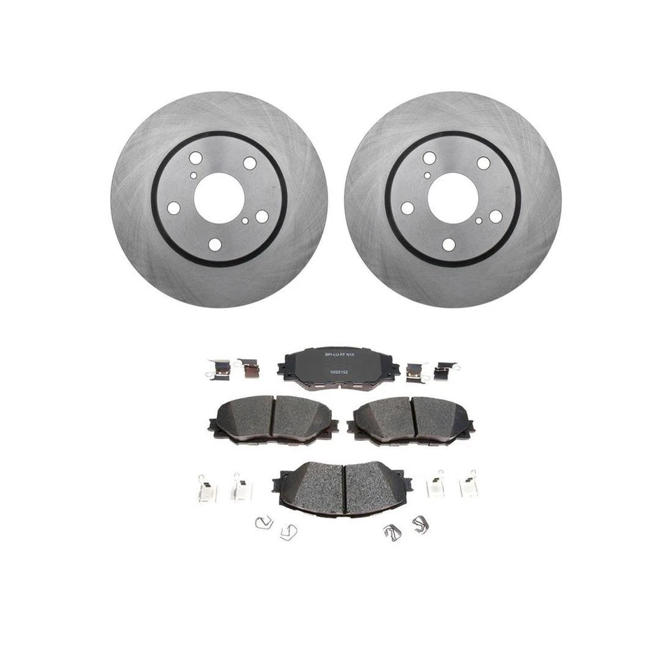 Rotores de freio dianteiro pastilhas de freio de cerâmica hardware para 2012-2017 Toyota Prius V PA - Imagem 2 de 4