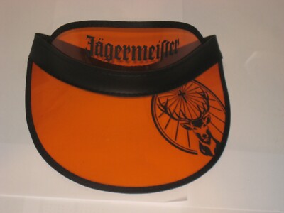 3x Jägermeister Visor Cap Orange Transparent Kappe Sonnenschutz Mütze Sommer 