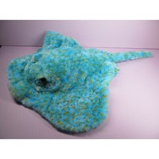 Atlantis Blue Green Spotted Stingray Plush Toy Sparkle Eyes Petting Zoo 21"L