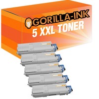 5Er Set Toner Xxl Kompatibel FüR Oki C 532 Dn C 542 Dn Mc 563 Dn Mc 573 Dn