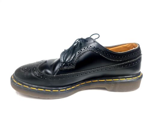Vtg Dr Martens 3989 Made in England Wingtip Black Brogues Oxfords US 11, UK 10 - Picture 2 of 11