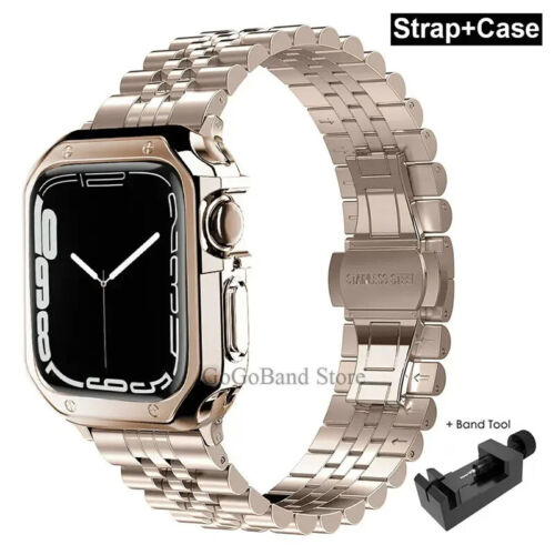 Correa + Estuche para Apple Watch Series Ultra2 49 mm 10 9 8 7 6 5 Correa de acero inoxidable - Imagen 9 de 14