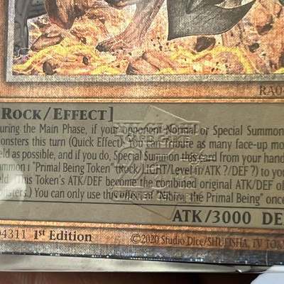 Nibiru, the Primal Being QCR quarter Century Secret Rare RA04