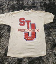 Rare SIGNAL 1989 ST. JOHN'S REDMEN Vintage Shirt L Single Stitch Made in USA