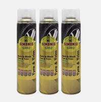 SIMONIZ BACK TO BLACK TYRE AND TRIM SHINE BUMPER SPRAY FORMULA PACK 3 X 600ML
