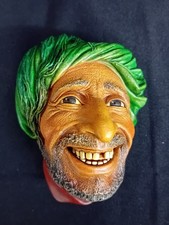Bossons Chalkware Head ' Kurd' Wall Hanging. 1963. 5" Tall Very Good Condition.