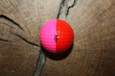 VINTAGE PINK AND RED PING GOLF BALL