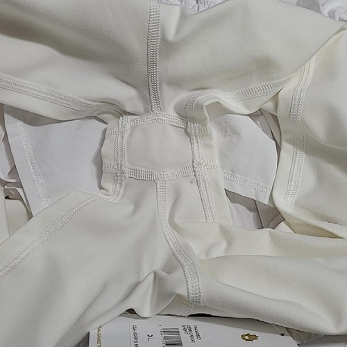 NWT SPIRITUAL GANGSTER Demi Cargo Shorts XL White Pull On Elastic Waist Lined - Picture 4 of 7