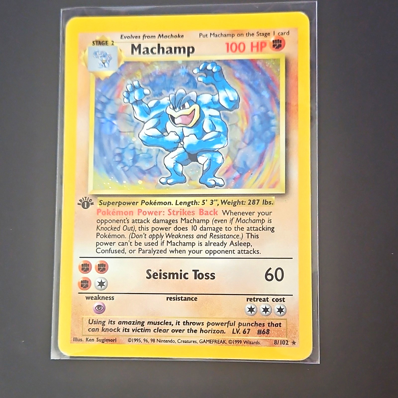 Pokemon TCG Machamp Deck Exclusives 8/102 Holo Rare 100 HP EN 1st Ed