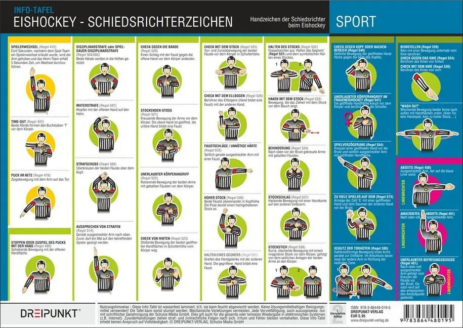 Eishockey - Schiedsrichterzeichen, Info-Tafel | Michael Schulze | Poster | 1 S. - Bild 3