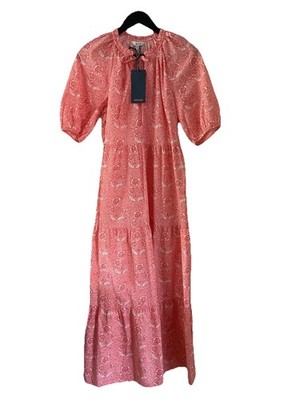 Joules Kleid, UK-Größe 8, koralle/rot geblümt Melody Dress, neu mit Etikett