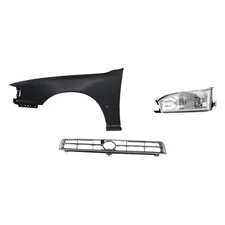 For Toyota Camry 92-94 3-Piece Kit (Driver Side Headlight, Grille, Front Driver