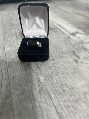 Lia Sophia Silver Tone Retired  Expresso  Ring Size 10