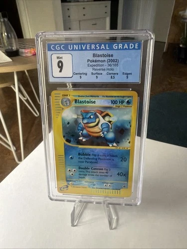2002 Pokemon Expedition Base Set Blastoise Reverse Holo Rare #36 CGC 9