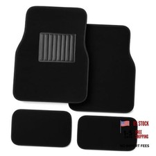 Black Universal Carpet Auto Floor Mats 4 Piece Black Universal Carpet Auto Floor Mats 4 Piece