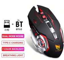 Wireless Gaming Mouse with Dual Modes, 2.4Ghz, Compatible with Multiple Systems