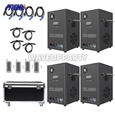 PAIDUN Set of 4 Cold Spark Machine 750W DMX Firework Stage Equipment Road Case