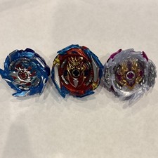3 beyblade surge beyblades. Rage Luinor, Infinite Achilles, and Helios