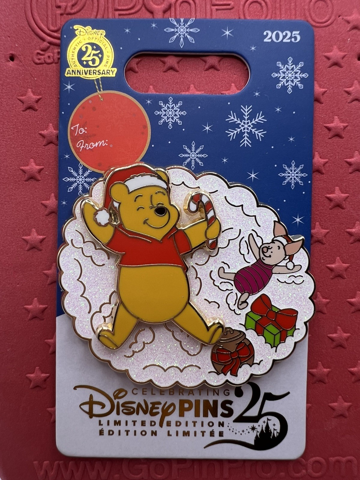 LE 2300 2025 Disney Winnie the Pooh Piglet Festive Snow Angels Holiday Pin