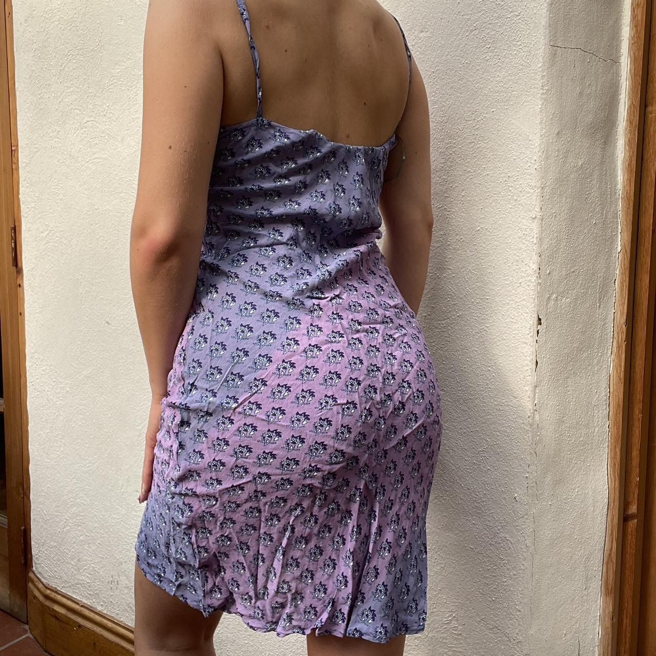 Vintage cute lilac midi  slip dress Women's UK 10/12 image 3