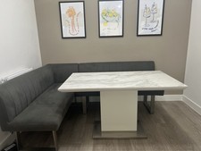 Furniture Village Central Park Ceramic Dining Table & Grigio Corner Bench