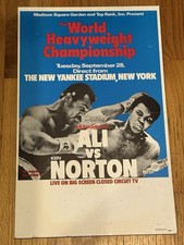 1976 Muhammad Ali vs. Ken Norton Vintage Boxing Poster Yankee Stadium CC