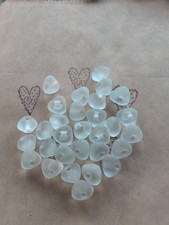 &hearts;Nr.121-Vintage Glaskn&ouml;pfe 30 St&uuml;ck matt Transparent 10 mm&hearts;