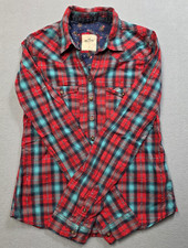 Y2K Hollister Plaid Button Up Flannel Shirt ASO Bella Swan Twilight Small