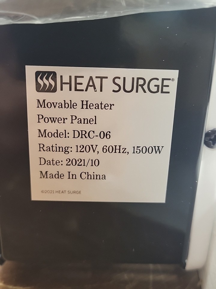 HEAT SURGE Portable Heater Power Panel DRC-06 Dimple Intertek 1500W | eBay
