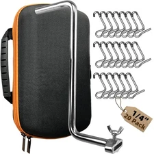 Fence Wire Tightener with Bag, 1/4" 20Pcs Fence Wire Twisting Tool,1Pcs Tight...