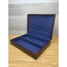 Vintage Wood Anti-Tarnish Silverware Flatware Chest 15x11x3”